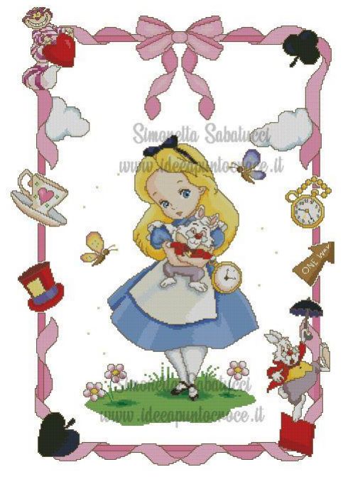 copertina alice schema punto croce